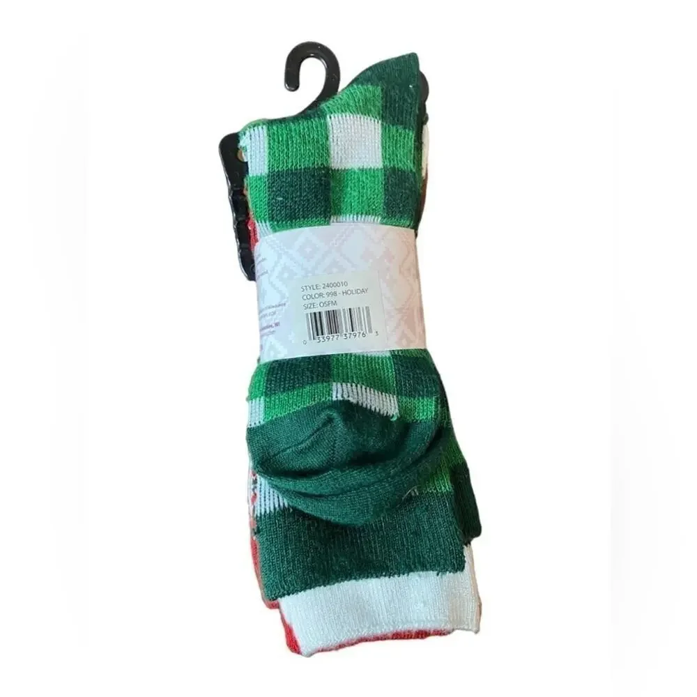 Muk Luks Women's Holiday Boot Socks One Size Fits Most - New